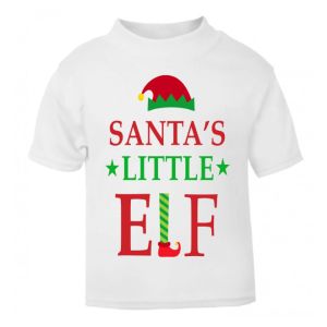 Santa's Little Elf Christmas Childrens Printed T-Shirt