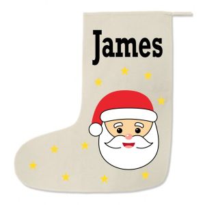 Santa Any Name Printed Christmas Stocking