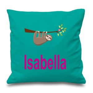 Sloth Any Name Printed Cushion
