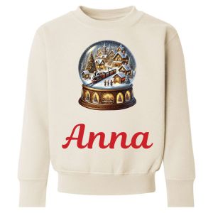 Christmas Snowglobe Any Name Childrens Sweatshirt / Jumper