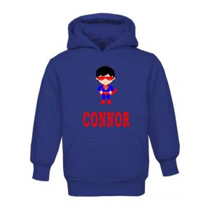 Superhero Boy Any Name Childrens Hoodie