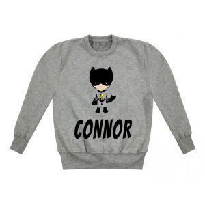 Bat Boy Superhero Any Name Childrens Sweatshirt / Jumper