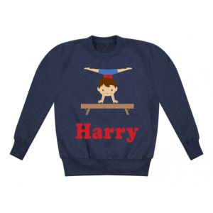 Boy Gymnast Any Name Childrens Sweatshirt / Jumper