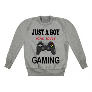 Just a Boy / Girl who loves GAMING Childrens Sweatshirt / Jumper