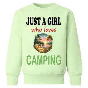 Just a Boy / Girl who loves CAMPING Childrens Sweatshirt / Jumper
