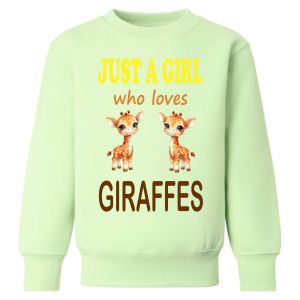 Just a Boy / Girl who loves GIRAFFES Childrens Sweatshirt / Jumper