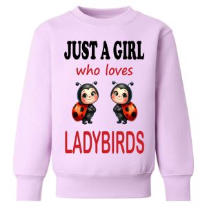 Just a Boy / Girl who loves LADYBIRDS Childrens Sweatshirt / Jumper