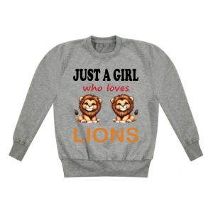 Just a Boy / Girl who loves LIONS Childrens Sweatshirt / Jumper