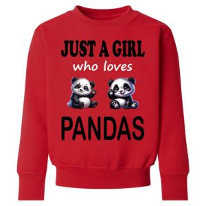 Just a Boy / Girl who loves PANDAS Childrens Sweatshirt / Jumper
