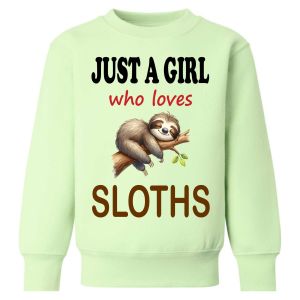 Just a Boy / Girl who loves SLOTHS Childrens Sweatshirt / Jumper
