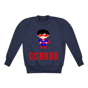 Superhero Boy Any Name Childrens Sweatshirt / Jumper
