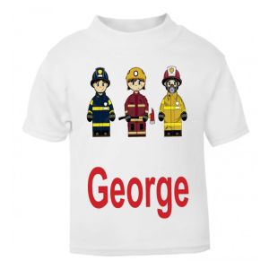 Fire Fighters Any Name Childrens Printed T-Shirt