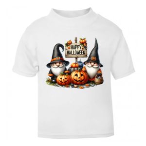 Happy Halloween Gnomes Any Name Childrens Printed T-Shirt