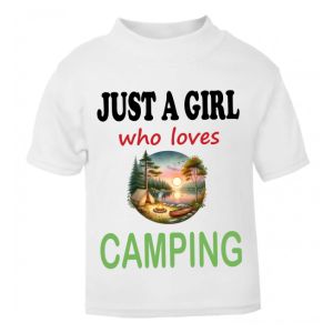 Just a Boy / Girl who loves CAMPING Childrens Printed T-Shirt
