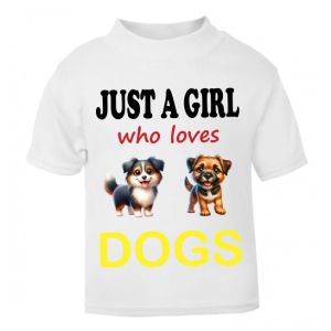 Just a Boy / Girl who loves DOGS Childrens Printed T-Shirt