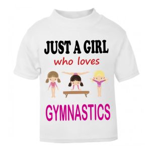 Just a Girl who loves GYMNASTICS Childrens Printed T-Shirt