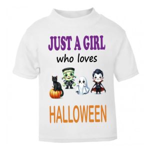 Just a Boy / Girl who loves HALLOWEEN Childrens Printed T-Shirt