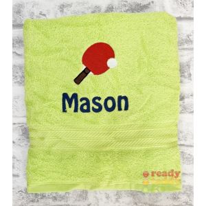 Personalised Bath Towels For Kids - Embroidered Name + KILLER WHALE / ORCA Design 