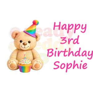 Teddy Bear Cupcake Birthday Design