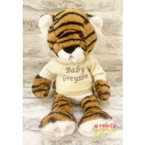 Keel Toys Love To Hug Tiger Soft Toy with Knitted Jumper