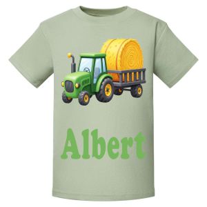 Tractor and Trailer Any Name Childrens Printed T-Shirt