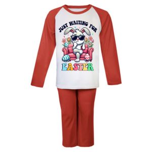 Just Waiting For Easter Any Name Childrens Pyjamas