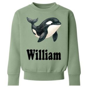Killer Whale Any Name Childrens Sweatshirt / Jumper