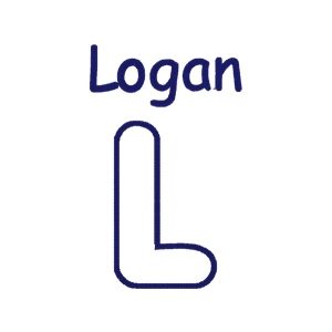 Applique Letter (CHOOSE FABRIC) + Name Design