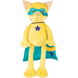 Personalised Medium 9 Inch Captain Cat The Superhero with Cape - Embroidered - Any Name