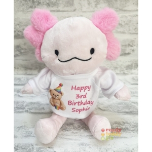 Personalised Teddy Bear - Small 8 Inch 20cm Nancy The Teddy Bear (Brown)  - Printed Any Name / Text or Custom Message