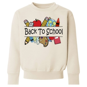 Back To School Clipart Any Name Childrens Sweatshirt / Jumper