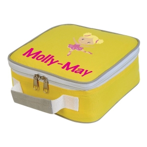Personalised Ballerina Any Name Printed Kids Children's School Lunch Box Cooler Bag