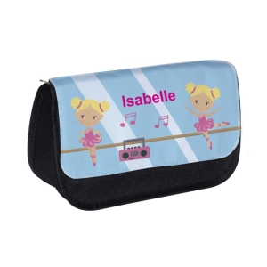 Personalised School Pencil Case For Kids Children featuring Ballet Dancers / Ballerina Any Name Printed Design