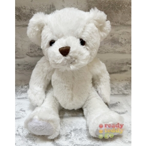 Promotional Branded Company School Charity Logo Printed Teddy Bears - Bartley Bear (White) 28cm