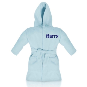 Pale Blue Any Name Children's Bathrobe