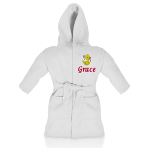 Duck and Bubbles Any Name Children's Bathrobe