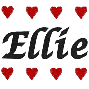 Personalised Embroidered Any Name or Text (4 Lines) + Hearts Design Baby Cotton or Fleece Blankets