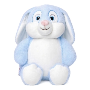 Personalised Teddy Bear - 14 Inch Cubbies Munchkin Pie The Blue Bunny Rabbit - Embroidered with NAME / TEXT / Baby Birth Details