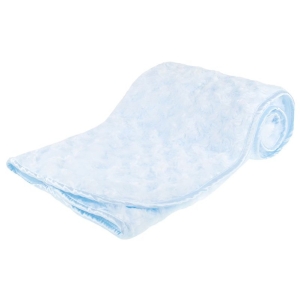 Personalised Blue Rose Baby Blanket Wrap Embroidered Any Name