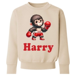 Boxing Gorilla Any Name Childrens Sweatshirt / Jumper
