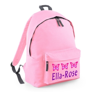Personalised Butterflies Any Name Printed Kids Children's School Nursery Backpack Rucksack Bag
