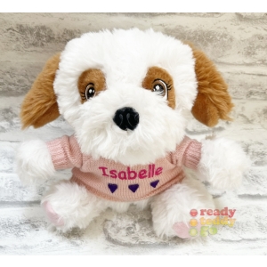 Personalised Embroidered Teddy Bears - Small 9 Inch Keel Toys Eco Cockapoo Teddy Bear wearing Knitted Jumper