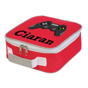 Personalised Gaming Controller Printed Kids Children's School Lunch Box Cooler Bag