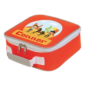 Personalised Cowboys Any Name Printed Kids Children's School Lunch Box Cooler Bag
