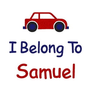 Car + 2 Lines Text Design