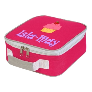 Personalised Cupcake Any Name Printed Kids Children's School Lunch Box Cooler Bag