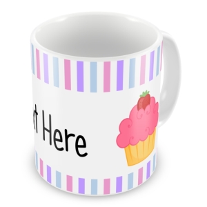 Cupcakes + Text Mug
