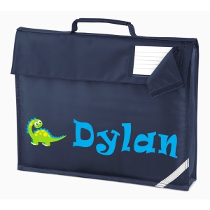 Personalised Cute Dinosaur Any Name Printed Kids Children's School Nursery Book Bag