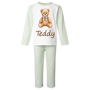 Cute Teddy Bear Any Name Childrens Pyjamas