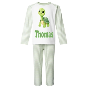 Cute Tortoise Any Name Childrens Pyjamas